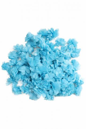 Lazer Kesim Şerit Çiçek Açık Mavi